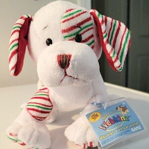 Webkinz Peppermint Puppy, New With Sealed Tag, Hm467, Christmas Candy Cane Dog